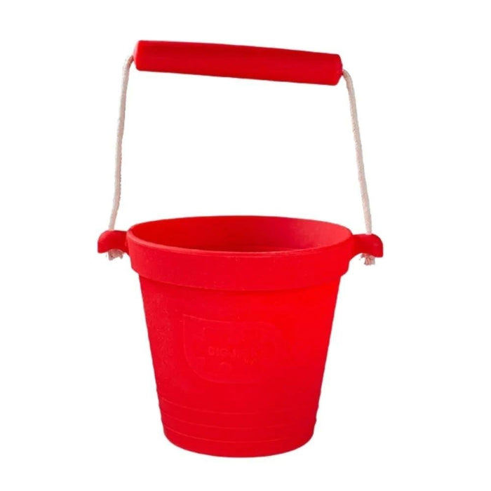 Bigjigs Adventure Silicone Bucket - Cherry Red - Hello Charlie