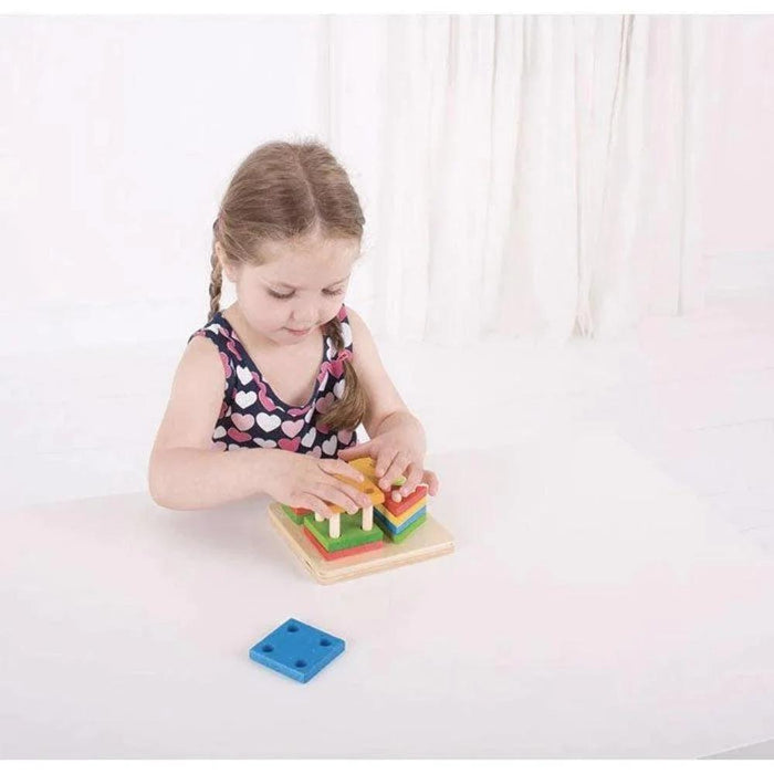 Bigjigs Toys First Four Shape Sorter--Hello-Charlie