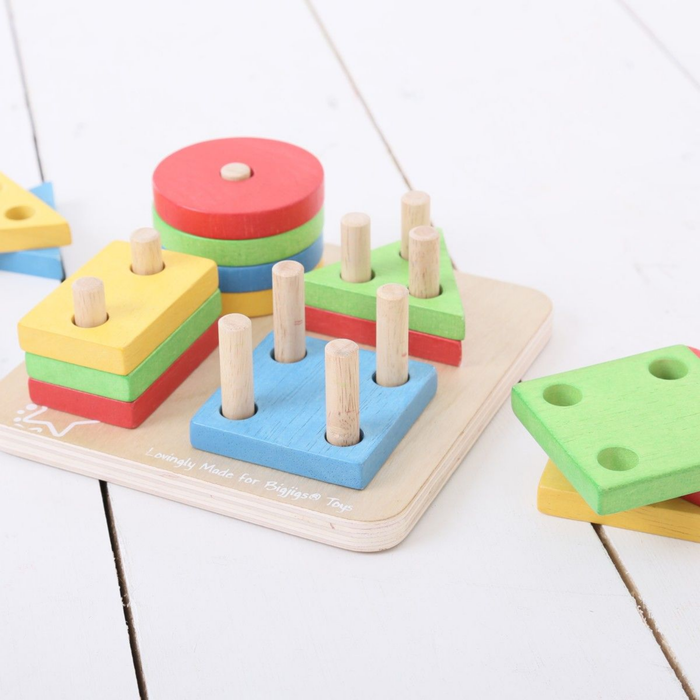 Bigjigs Toys First Four Shape Sorter--Hello-Charlie