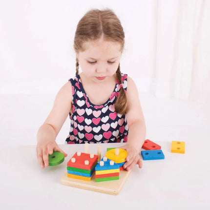 Bigjigs Toys First Four Shape Sorter-BigJigs-Hello Charlie