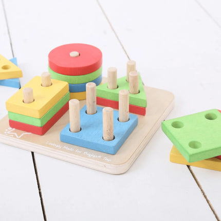 Bigjigs Toys First Four Shape Sorter-BigJigs-Hello Charlie