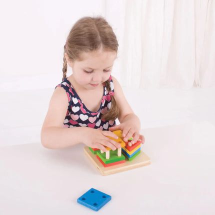 Bigjigs Toys First Four Shape Sorter-BigJigs-Hello Charlie