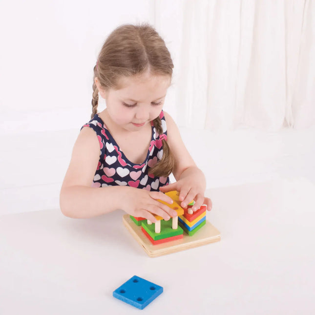 Bigjigs Toys First Four Shape Sorter-BigJigs-Hello Charlie