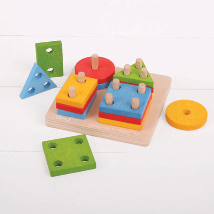 Bigjigs Toys First Four Shape Sorter-BigJigs-Hello Charlie