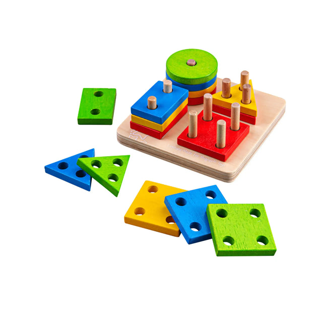 Bigjigs Toys First Four Shape Sorter-BigJigs-Hello Charlie