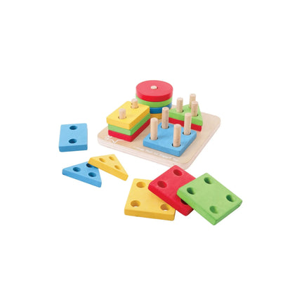 Bigjigs Toys First Four Shape Sorter-BigJigs-Hello Charlie