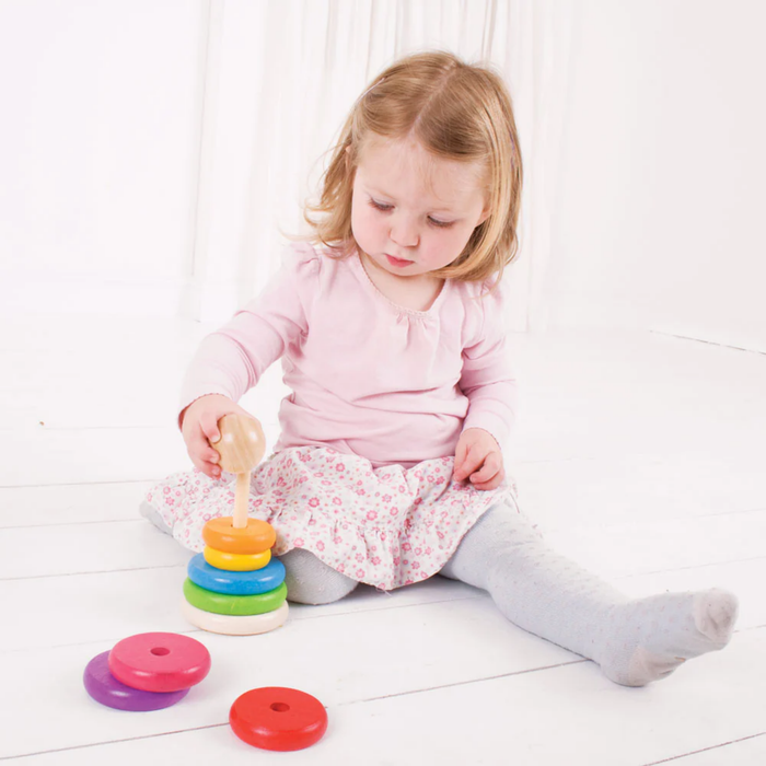 Bigjigs Toys First Rainbow Stacker--Hello-Charlie