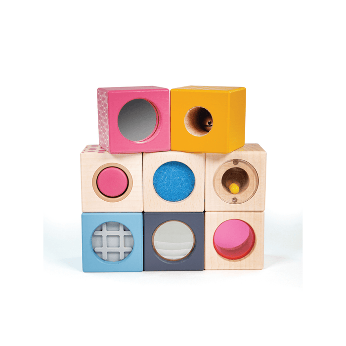 Bigjigs Toys FSC Wooden Sensory Blocks - Hello Charlie