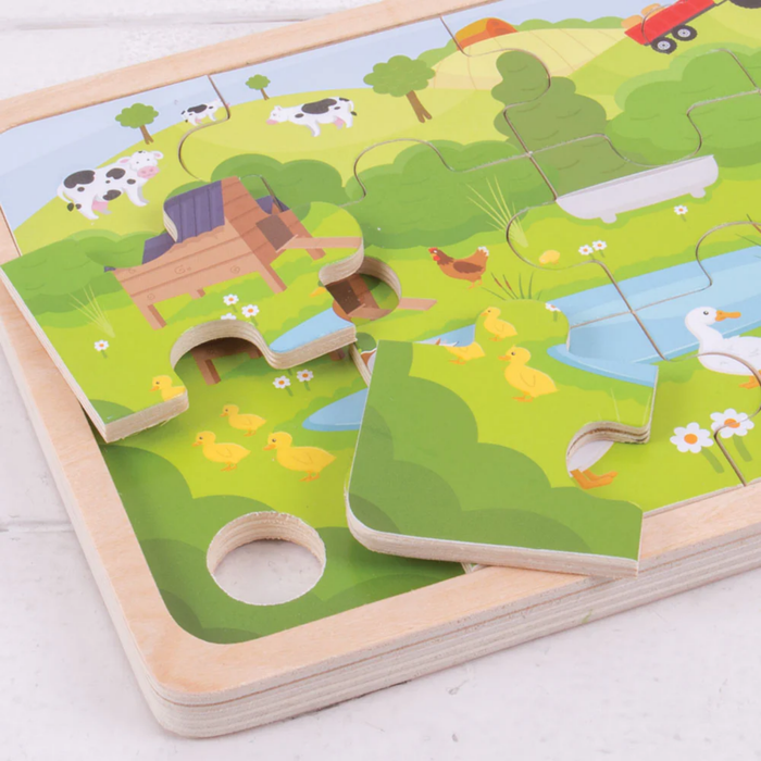 Bigjigs Toys On The Farm Puzzle--Hello-Charlie