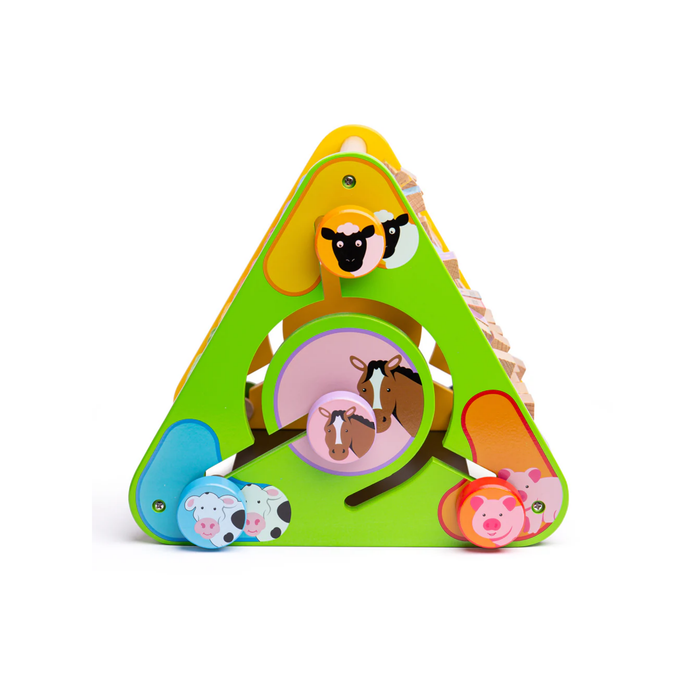 Bigjigs Toys Triangular Activity Centre--Hello-Charlie