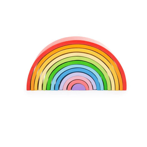 Bigjigs Toys Wooden Stacking Rainbow - Large - Hello Charlie