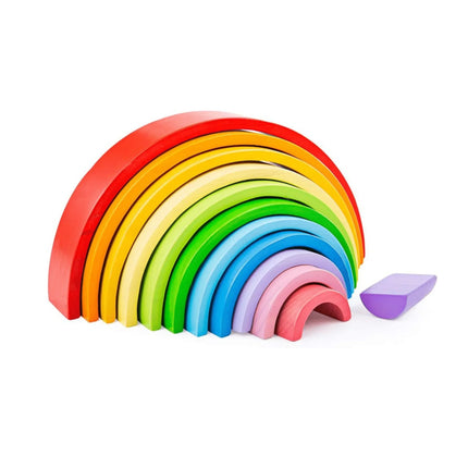 Bigjigs Toys Wooden Stacking Rainbow - Large-BigJigs-Hello Charlie