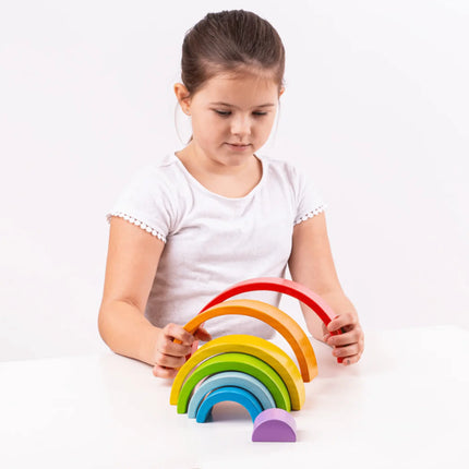 Bigjigs Toys Wooden Stacking Rainbow - Small-BigJigs-Hello Charlie