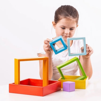 Bigjigs Toys Wooden Stacking Squares-BigJigs-Hello Charlie