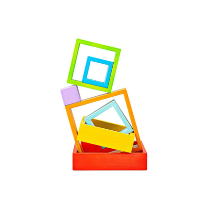 Bigjigs Toys Wooden Stacking Squares-BigJigs-Hello Charlie