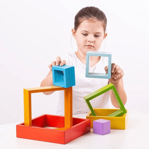 Bigjigs Toys Wooden Stacking Squares - Hello Charlie