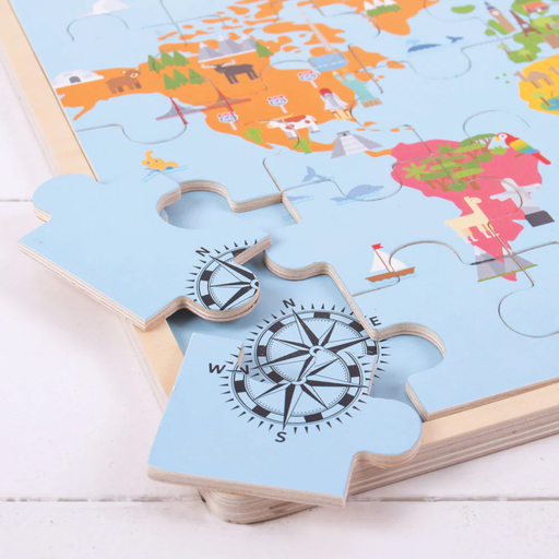 Bigjigs Toys World Map Puzzle--Hello-Charlie