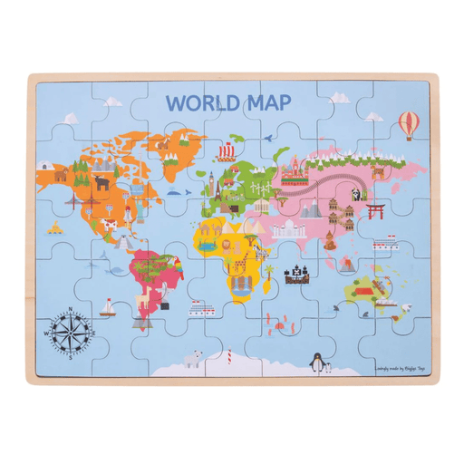 Bigjigs Toys World Map Puzzle - Hello Charlie