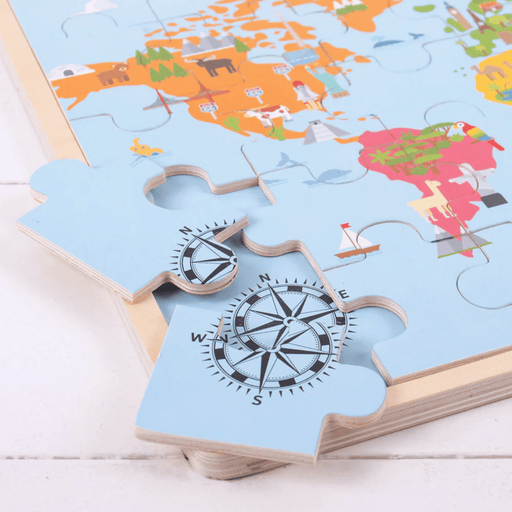 Bigjigs Toys World Map Puzzle - Hello Charlie