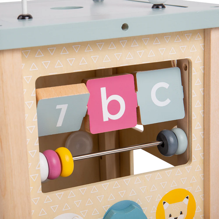 Bigjigs Wooden Activity Cube--Hello-Charlie