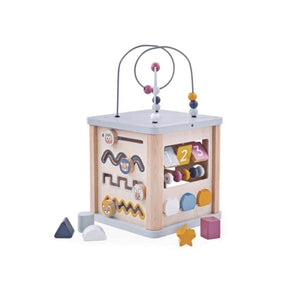 Bigjigs Wooden Activity Cube--Hello-Charlie