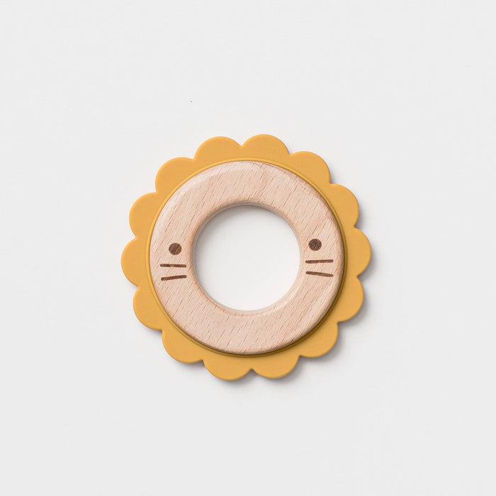 Lee the Lion Teether Wood + Silicone