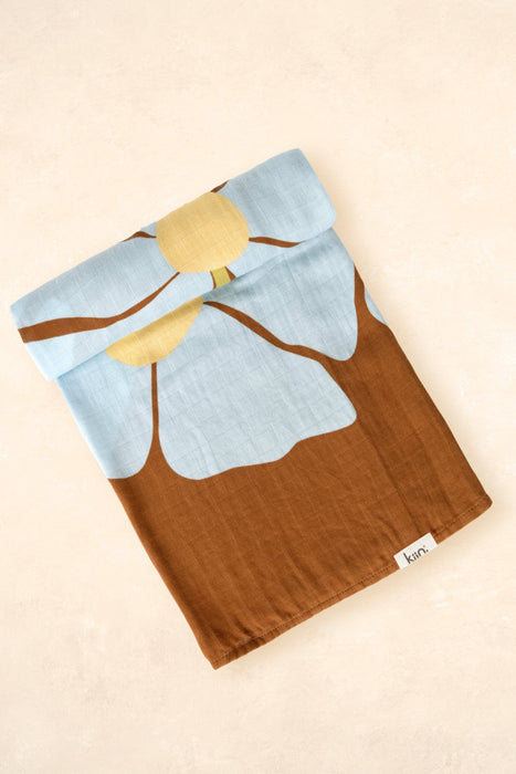Organic Muslin Swaddle - Fleur (Limited Edition): Fleur - Umber