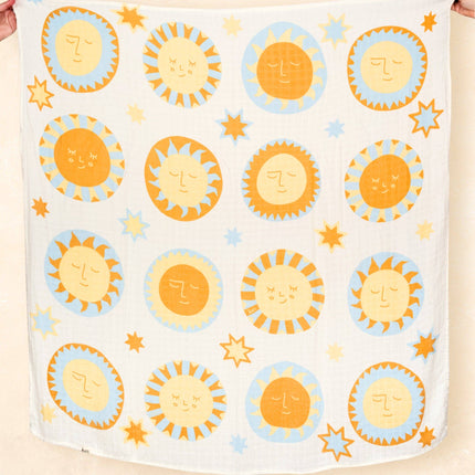 Kiin Baby Organic Muslin Swaddle - Sunny Day (Limited Edition): Sunny Day