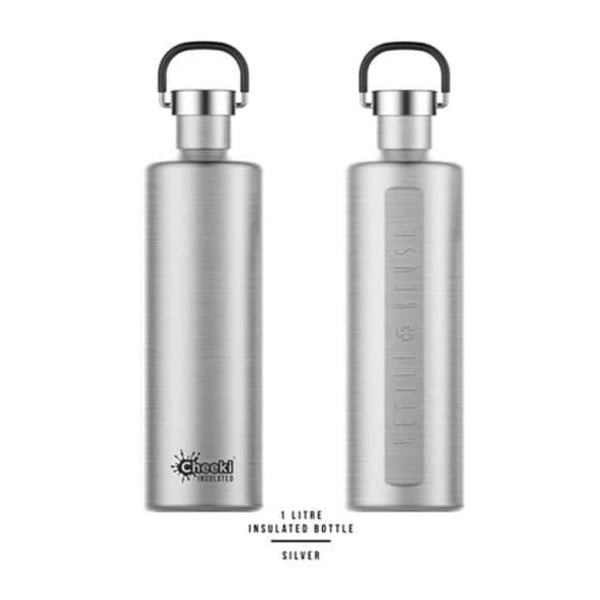 Cheeki Water Bottles 1L - Silver--Hello-Charlie