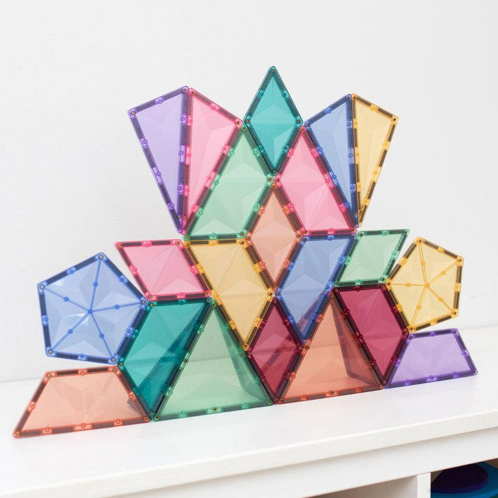 Connetix Expansion Pack 48 Pcs Magnetic Tile Shapes - Pastel - Hello Charlie