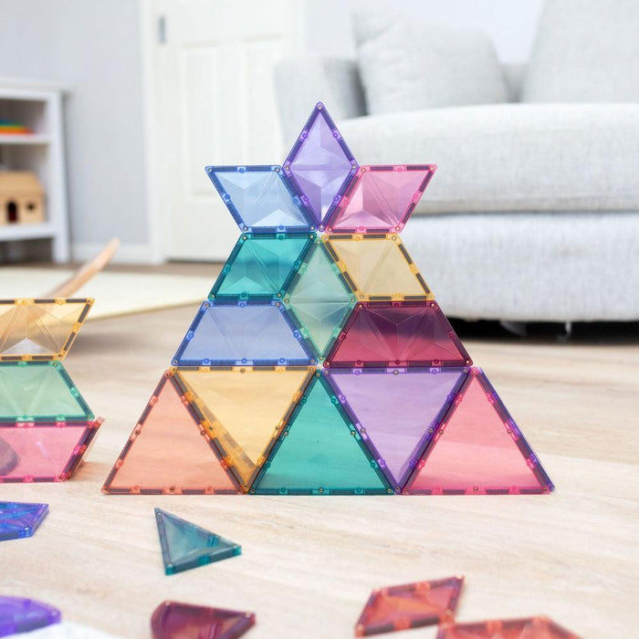 Connetix Expansion Pack 48 Pcs Magnetic Tile Shapes - Pastel - Hello Charlie