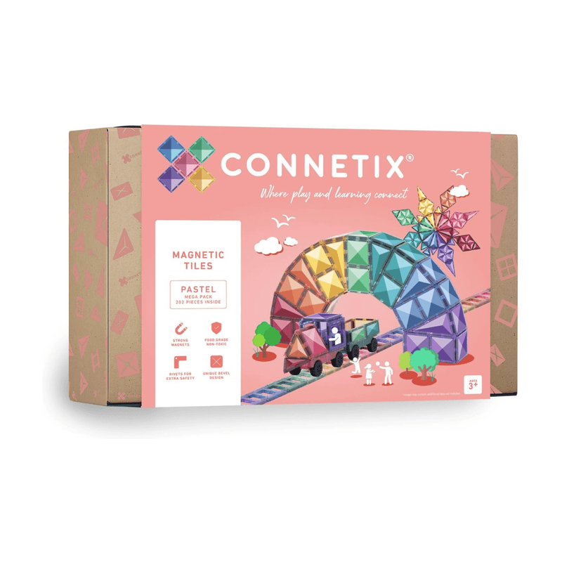 Connetix Mega Pack 202 Pcs Magnetic Tiles - Pastel-Connetix-Hello Charlie