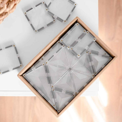 Connetix Starter Pack 34 Pcs Magnetic Tiles - Clear-Connetix-Hello Charlie