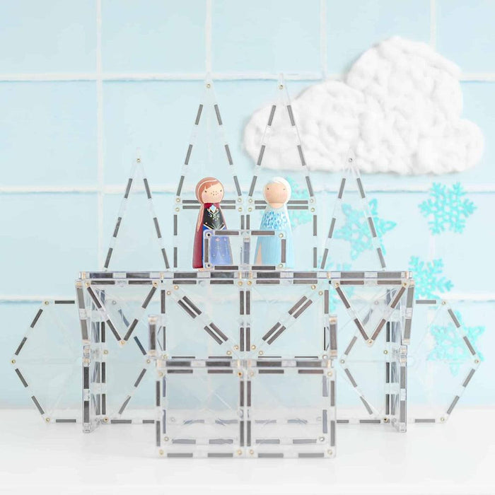 Connetix Starter Pack 34 Pcs Magnetic Tiles - Clear - Hello Charlie