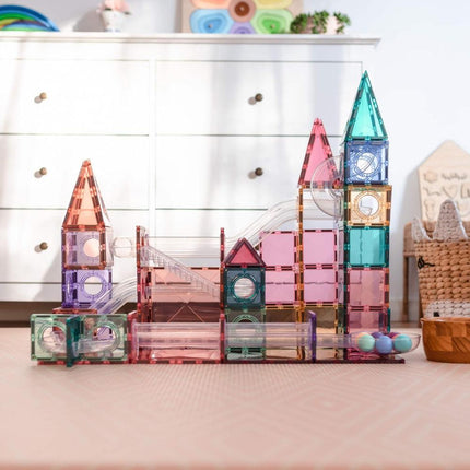 Connetix Tiles Ball Run Magnetic - 106 pcs Pack - Pastel-Connetix-Hello Charlie