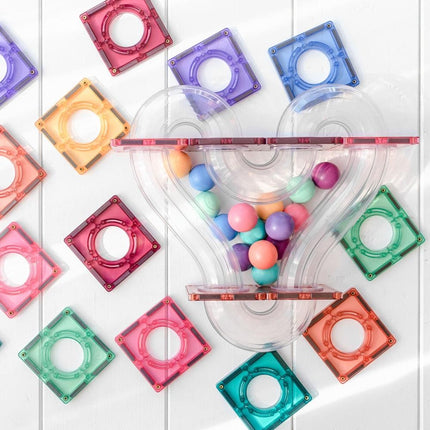 Connetix Tiles Ball Run Magnetic - 106 pcs Pack - Pastel-Connetix-Hello Charlie