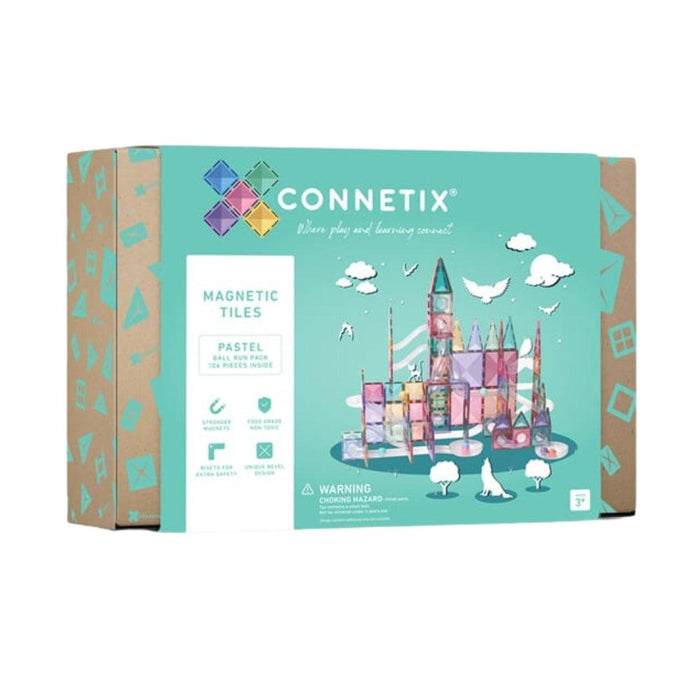 Connetix Tiles Ball Run Magnetic - 106 pcs Pack - Pastel - Hello Charlie