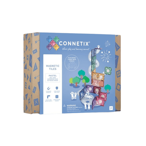 Connetix Tiles Ball Run Magnetic - 80 pcs Expansion Pack - Pastel - Hello Charlie