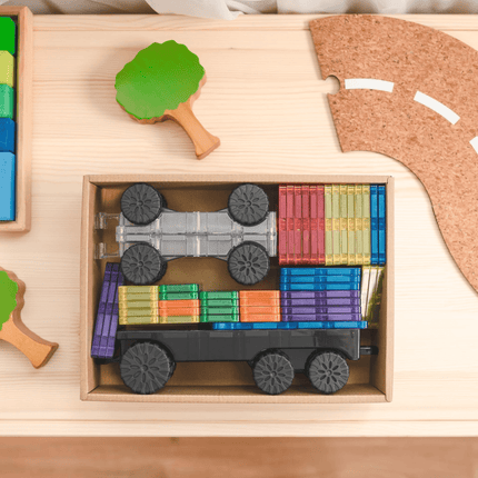 Connetix Transport Pack 50 Pcs Magnetic Tiles - Rainbow-Connetix-Hello Charlie