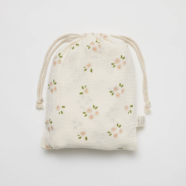 Organic Cotton Muslin Fitted Cot Sheet – Daisy Print