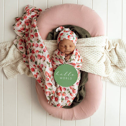 Snuggle Hunny Strawberry Organic Muslin Wrap