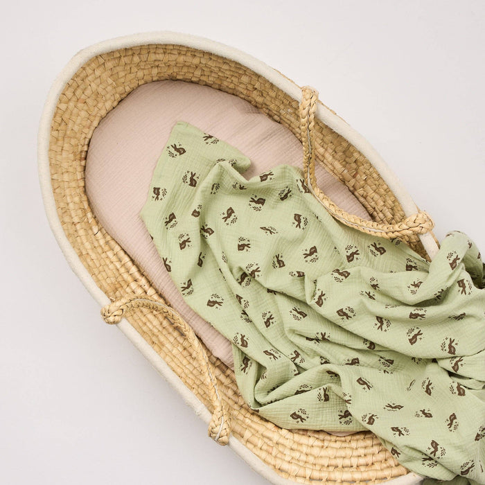 Organic Muslin Swaddle Meadow print