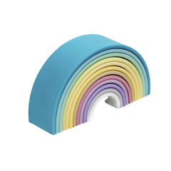 Dëna Toys Silicone Rainbow Stacking Toy - Pastel 12-Dena Toys-Hello Charlie