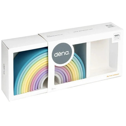 Dëna Toys Silicone Rainbow Stacking Toy - Pastel 12-Dena Toys-Hello Charlie