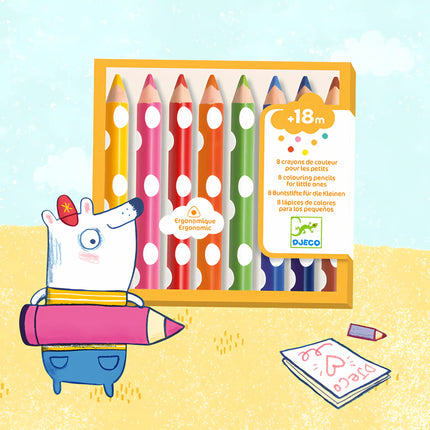 Djeco Colour Pencils Little Ones-Djeco-Hello Charlie