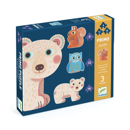 Djeco Progressive Toddler Puzzle Set - In The Forest-Djeco-Hello Charlie