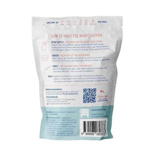 Downunder Wash Co Natural Laundry Powder Stain & Odour Remover - Fragrance Free - Hello Charlie