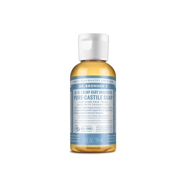 Dr. Bronner's Liquid Castile Soap - Baby Unscented-Dr Bronner-59 ml-Hello Charlie