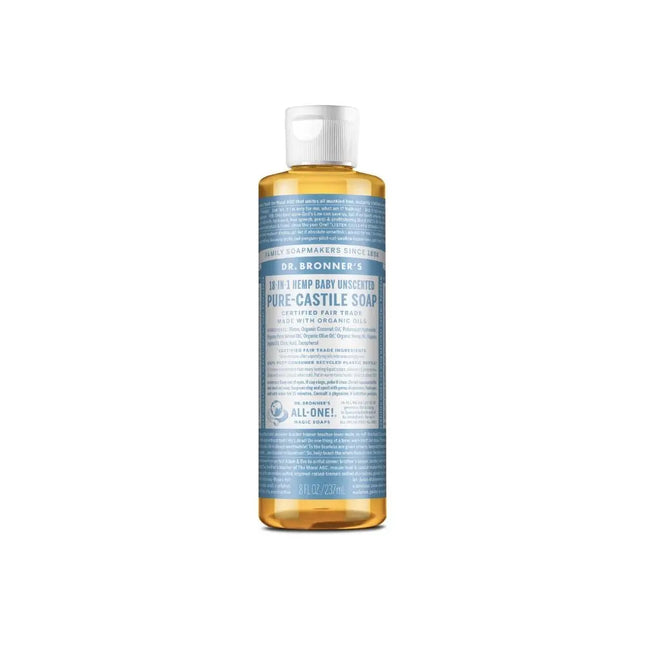 Dr. Bronner's Liquid Castile Soap - Baby Unscented-Dr Bronner-237 ml-Hello Charlie