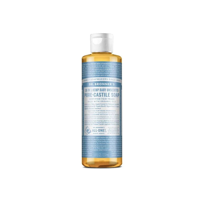 Dr. Bronner's Liquid Castile Soap - Baby Unscented-Dr Bronner-237 ml-Hello Charlie